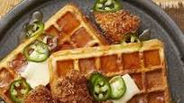 Cornbread Waffles With Spicy Chicken Cornbread Waffles With Spicy Chicken