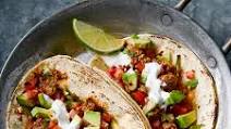Chipotle Beef Tacos with Tomato-Avocado Pico de Gallo Chipotle Beef Tacos with Tomato-Avocado Pico de Gallo