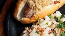 Grilled Beer Brats with German Potato Salad Grilled Beer Brats with German Potato Salad