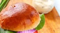 Salmon Burgers with Chive and Lemon Mayonnaise Salmon Burgers with Chive and Lemon Mayonnaise