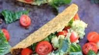 Crunchy lentil tacos with avocado and feta guacamole Crunchy lentil tacos with avocado and feta guacamole