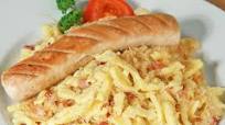 Sauerkraut Spaetzle with German Sausages Sauerkraut Spaetzle with German Sausages