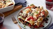 Spicy Black Bean & Kale Enchiladas with Cheddar Cheese Spicy Black Bean & Kale Enchiladas with Cheddar Cheese