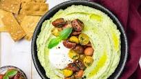 Burrata Caprese Basil Hummus Burrata Caprese Basil Hummus