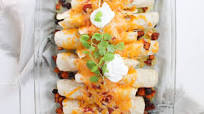 Sheet Pan Chipotle Chicken Sweet Potato & Black Bean Enchiladas Sheet Pan Chipotle Chicken Sweet Potato & Black Bean Enchiladas