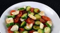 Cucumber, Tomato, Mozzarella Salad with Balsamic Cucumber, Tomato, Mozzarella Salad with Balsamic