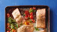 Roasted Salmon with Broccoli and Tomatoes Roasted Salmon with Broccoli and Tomatoes