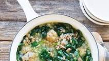 Turkey Meatball Soup with Spinach and Farro Turkey Meatball Soup with Spinach and Farro