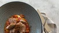 Wild boar tenderloin with polenta and caponata Wild boar tenderloin with polenta and caponata