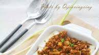 Steamed tofu with minced meat Steamed tofu with minced meat