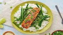 Teriyaki Salmon with Green Beans and Jasmine Rice Teriyaki Salmon with Green Beans and Jasmine Rice