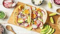 Feisty Frijole Tostadas with Plantain, Pickled Red Onion, and Avocado Feisty Frijole Tostadas with Plantain, Pickled Red Onion, and Avocado