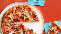 Pizza with Black Olives and Pepperoni Pizza with Black Olives and Pepperoni