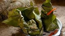 Steamed fish in banana leaf Steamed fish in banana leaf