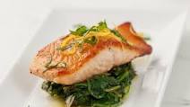 Pan-Roasted Salmon with Spinach & Lemon Pan-Roasted Salmon with Spinach & Lemon