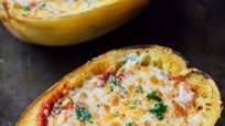 Vegetarian lasagna stuffed spaghetti squash Vegetarian lasagna stuffed spaghetti squash