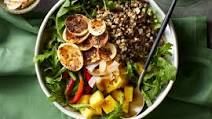 Jerk Grain Bowls with Air-Fried Plantain Chips Jerk Grain Bowls with Air-Fried Plantain Chips
