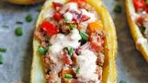 Paleo Whole30 Bacon Hamburger Potato Skins Paleo Whole30 Bacon Hamburger Potato Skins