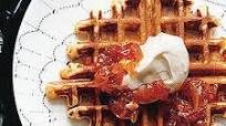 Savory Ricotta Waffles with Red-Hot Jam Savory Ricotta Waffles with Red-Hot Jam