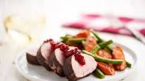 Swedish Lingonberry Pork Tenderloin with dill carrots and green beans Swedish Lingonberry Pork Tenderloin with dill carrots and green beans