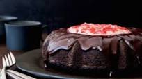 Chocolate Cake with Strawberry Lava Chocolate Cake with Strawberry Lava