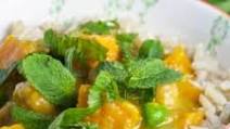 Slow-cooked sweet potato and chickpea curry Slow-cooked sweet potato and chickpea curry