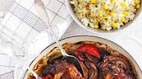 BBQ chicken with corn rice BBQ chicken with corn rice
