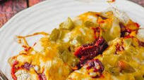 Jackfruit and black bean vegetarian enchiladas Jackfruit and black bean vegetarian enchiladas
