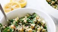 Herbed Quinoa & Chickpea Salad with Lemon-Tahini Dressing Herbed Quinoa & Chickpea Salad with Lemon-Tahini Dressing