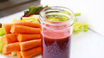 Recipe for Fresh Red Beet, Carrot, Celery, Turmeric, Ginger, and Lemon Juice