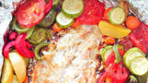 Baked Fish In Foil With Vegetables Baked Fish In Foil With Vegetables
