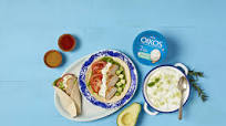 Chicken gyros rolls and homemade tzatziki with Greek yogurt Chicken gyros rolls and homemade tzatziki with Greek yogurt