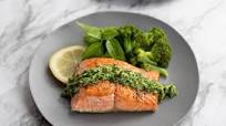 Seared Coho Salmon with Mixed Herb Pesto Seared Coho Salmon with Mixed Herb Pesto
