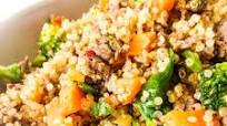 Healthy Ground Beef And Broccoli Fried Quinoa Recipe Healthy Ground Beef And Broccoli Fried Quinoa Recipe