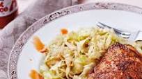 Keto Buffalo chicken with paprika mayo and butter-fried cabbage Keto Buffalo chicken with paprika mayo and butter-fried cabbage