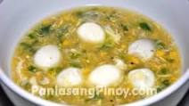 Corn Soup with Quail Eggs Corn Soup with Quail Eggs