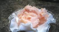 Peach ice cream made with peach soda Peach ice cream made with peach soda