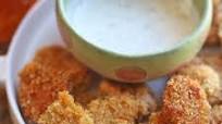Crispy fried pickles in air fryer or pan Crispy fried pickles in air fryer or pan