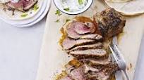 Barbecued Greek lamb with tzatziki Barbecued Greek lamb with tzatziki