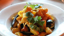 Potato Gnocchi with Saffron and Seafood Sauce Potato Gnocchi with Saffron and Seafood Sauce