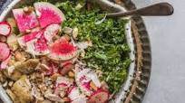Tuscan Kale Caesar Salad with Italian Rosato Toscana Wine Tuscan Kale Caesar Salad with Italian Rosato Toscana Wine