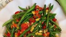 Fresh Green Haricots Verts with Roasted Vegetables Fresh Green Haricots Verts with Roasted Vegetables