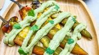 Vegan Chile Relleno with Avocado Crema Vegan Chile Relleno with Avocado Crema