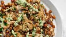 Roasted Cauliflower and Chickpeas with Herby Tahini Roasted Cauliflower and Chickpeas with Herby Tahini
