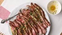 Simple Broiled Flank Steak with Herb Oil Simple Broiled Flank Steak with Herb Oil