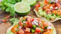 Grilled Shrimp Tostadas with Guacamole & Pico de Gallo Grilled Shrimp Tostadas with Guacamole & Pico de Gallo
