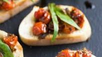 Roasted Grape Tomato and Basil Crostini Roasted Grape Tomato and Basil Crostini
