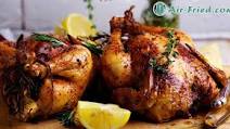 Air Fryer Roasted Cornish Game Hen with Savory Bread Pudding Recipe Air Fryer Roasted Cornish Game Hen with Savory Bread Pudding Recipe