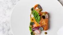Wild boar croquette with pickled vegetables Wild boar croquette with pickled vegetables