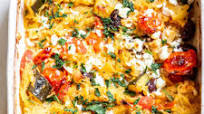 Baked Feta and Olive Spaghetti Squash Baked Feta and Olive Spaghetti Squash